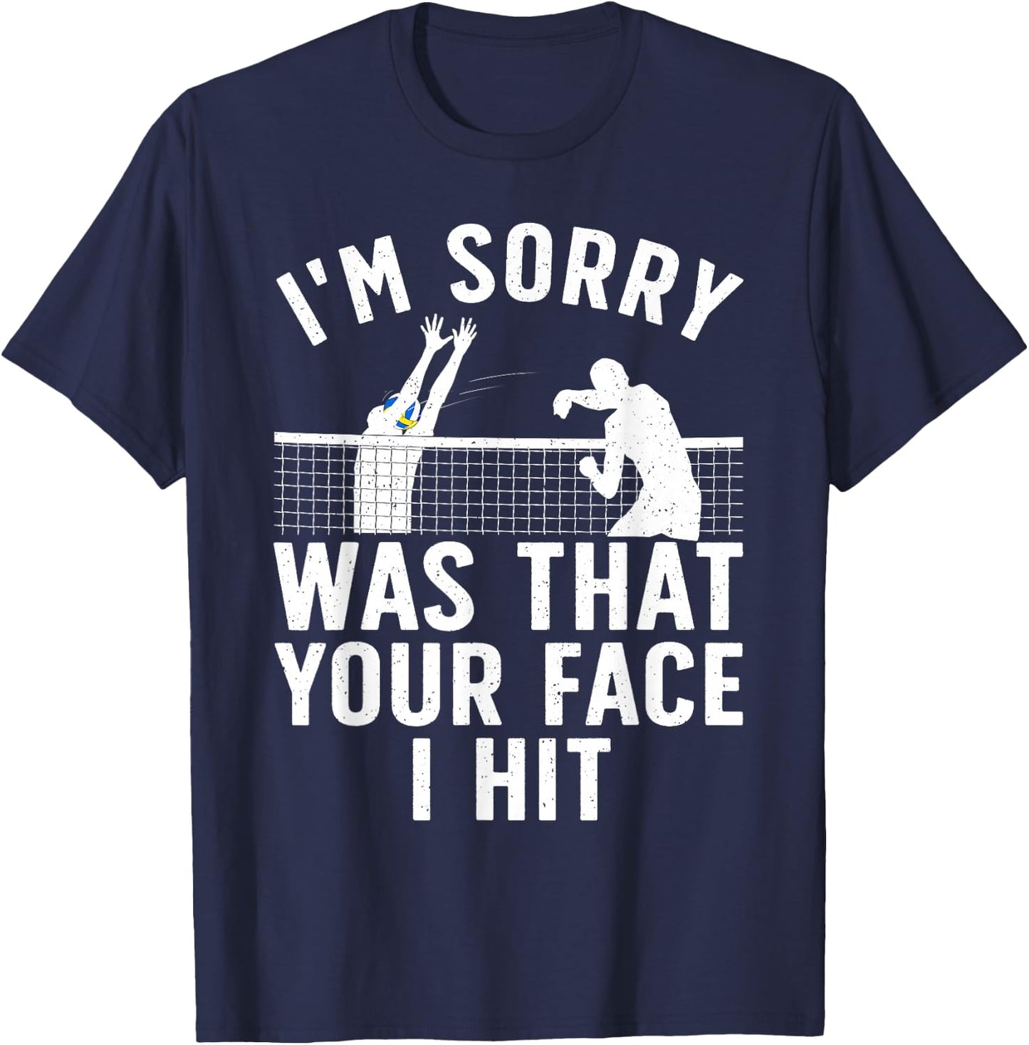 Funny Volleyball Art Women Sport Volleyball Player T-Shirt - T-Shirt | Navy