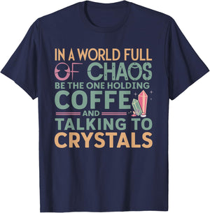 Funny Crystal Healing Crystals and Stones Meditation Yoga T-Shirt - T-Shirt | Navy