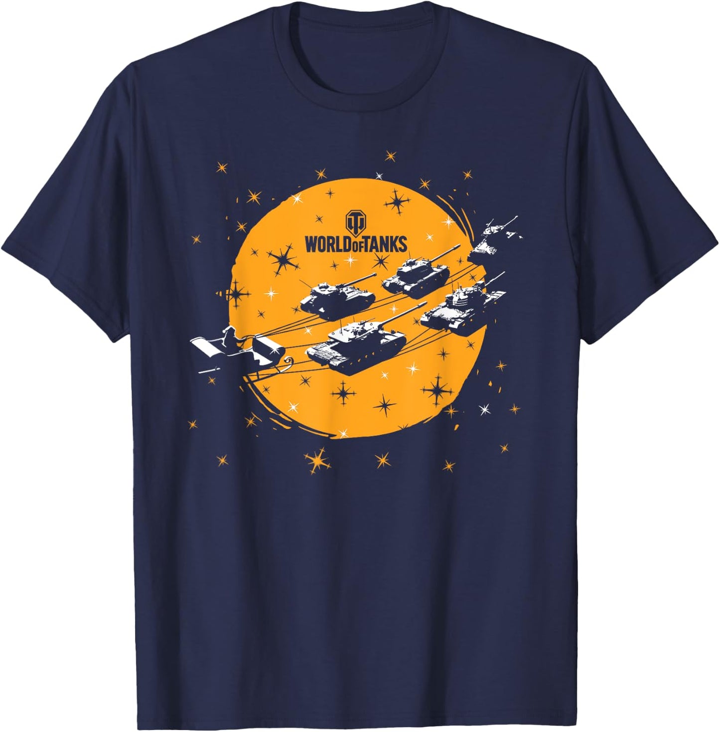 World of Tanks Santa & Tankdeer T-Shirt - T-Shirt | Navy