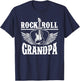 Rock And Roll Grandpa Funny Grandfather Guitarist Gift T-Shirt - T-Shirt | Navy