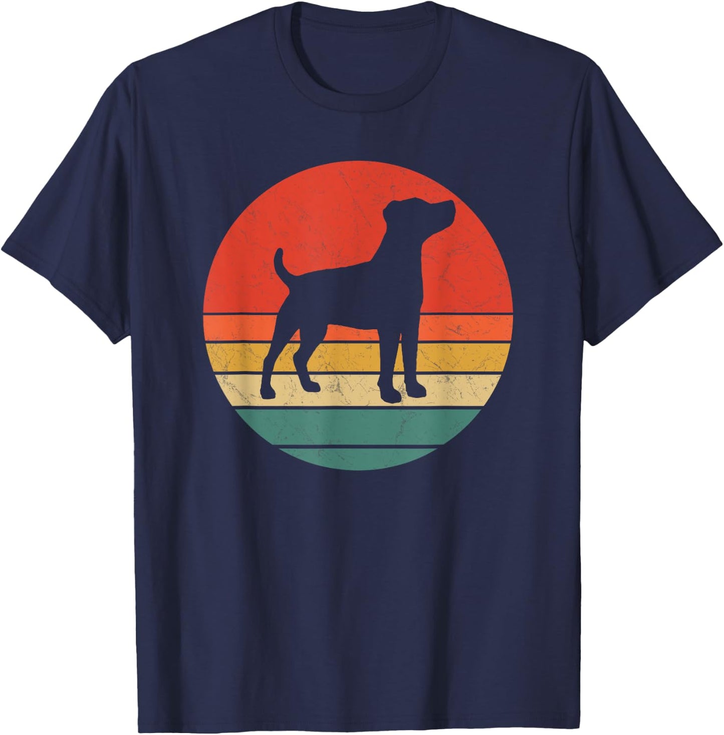 Patterdale Terrier Vintage Dog Silhouette Retro Dogs Gift Men Women Kids T-Shirt - T-Shirt | Navy