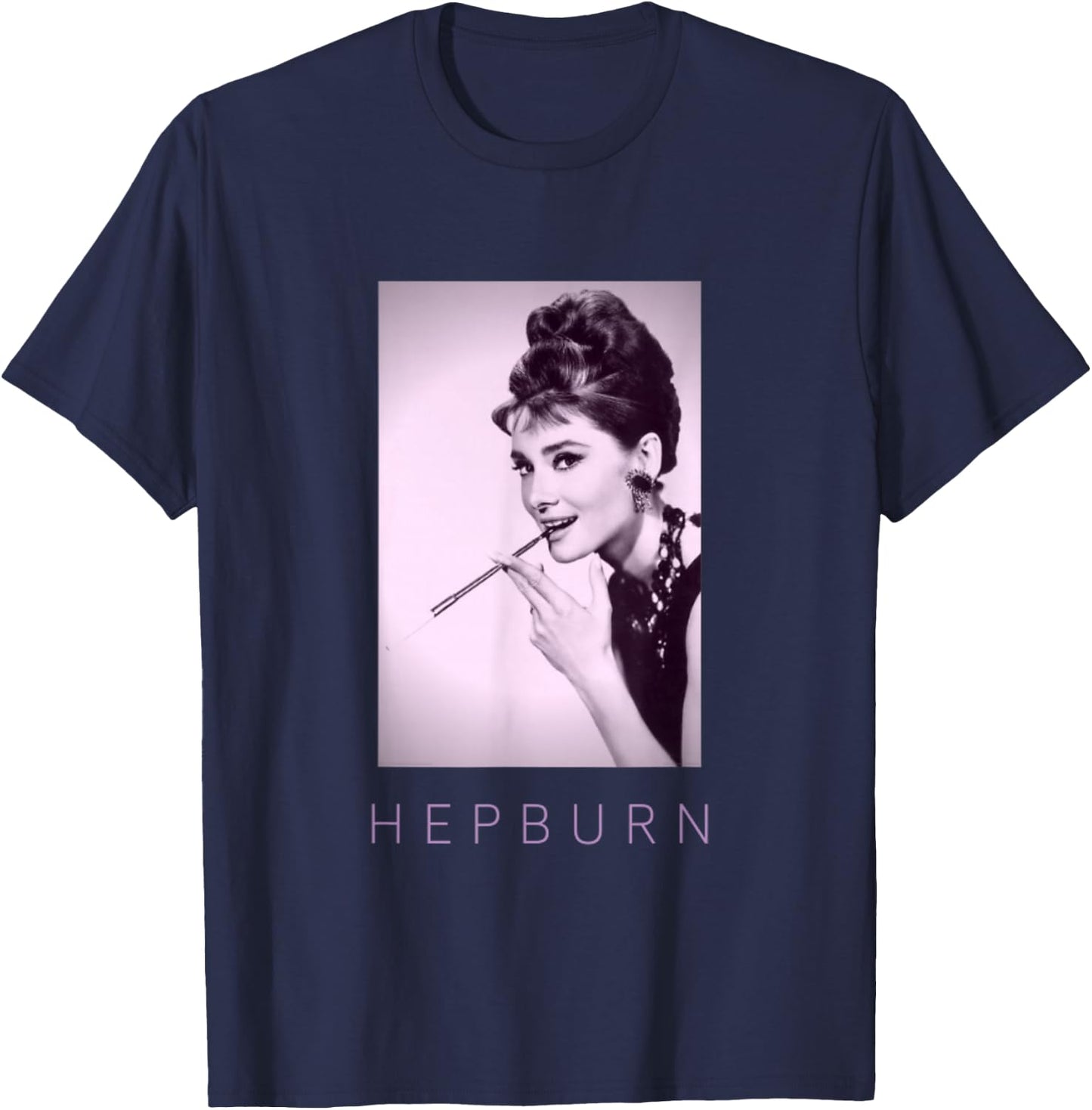 Beautiful Hepburn for Classic Movie Fans Women T-Shirt - T-Shirt | Navy
