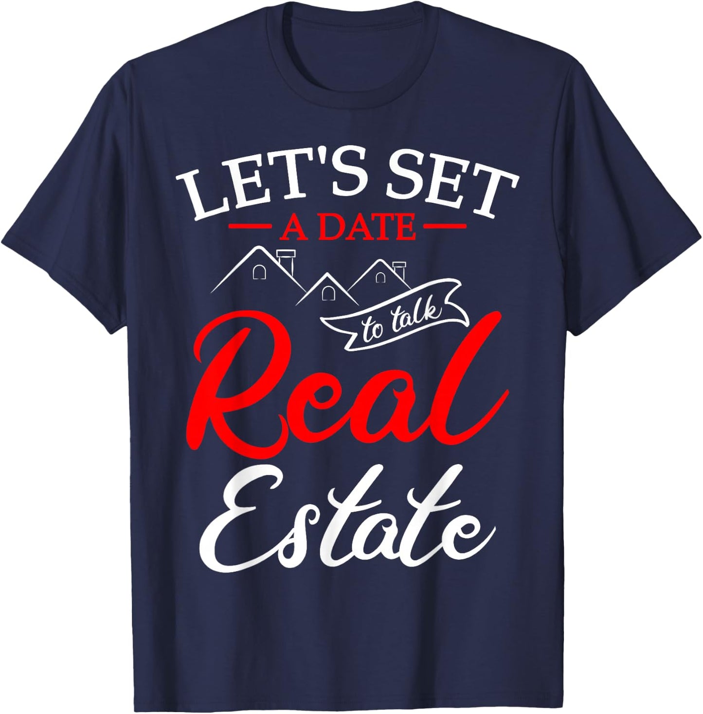 Real Estate Agent Coffee Lover Broker Property T-Shirt - T-Shirt | Navy