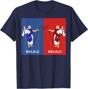 Retro Wololo Blue And Red T-Shirt - T-Shirt | Navy
