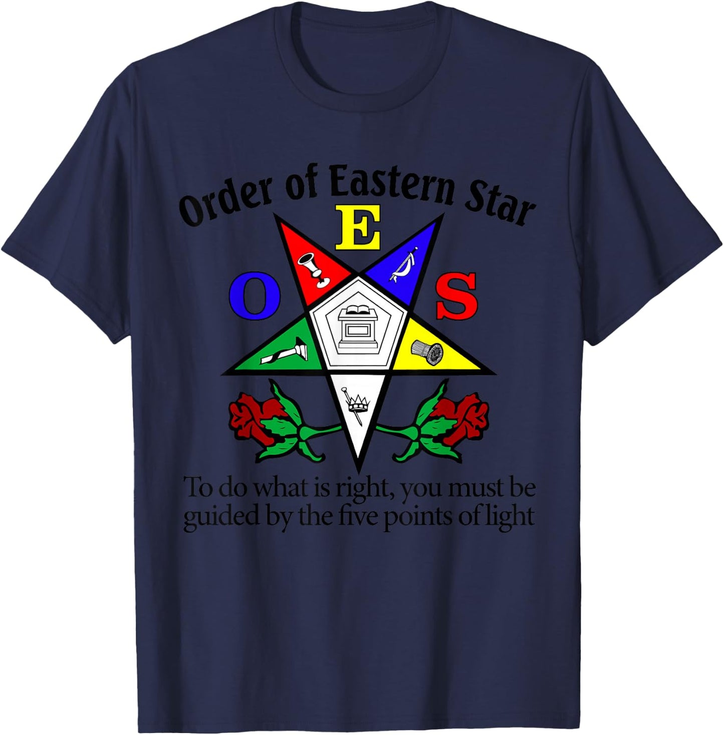 OES to Do What is Right The Eastern Star Parents' Christmas T-Shirt - T-Shirt | Navy