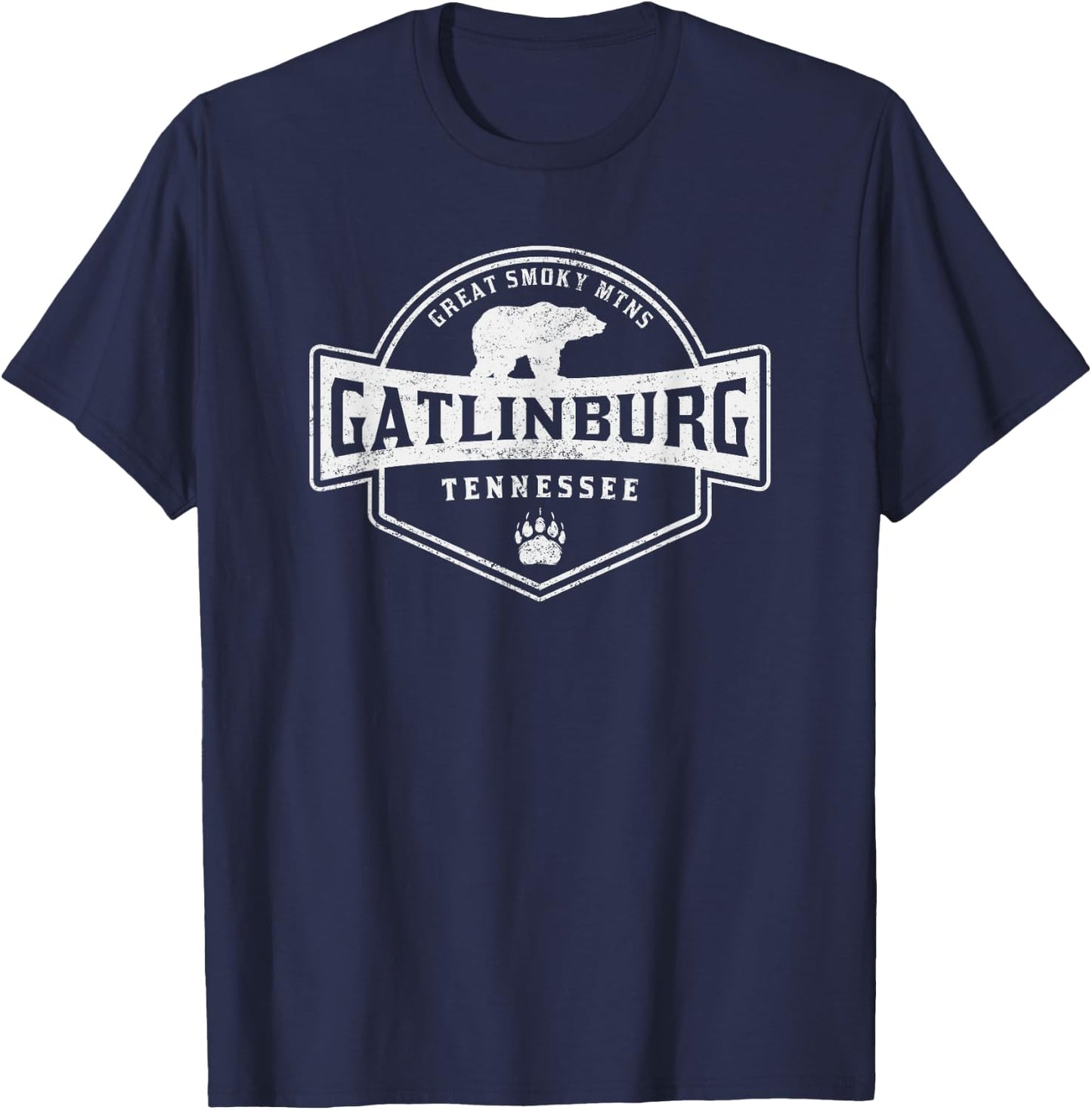 Gatlinburg Tennessee Great Smoky Mountains Black Bear T-Shirt - T-Shirt | Navy