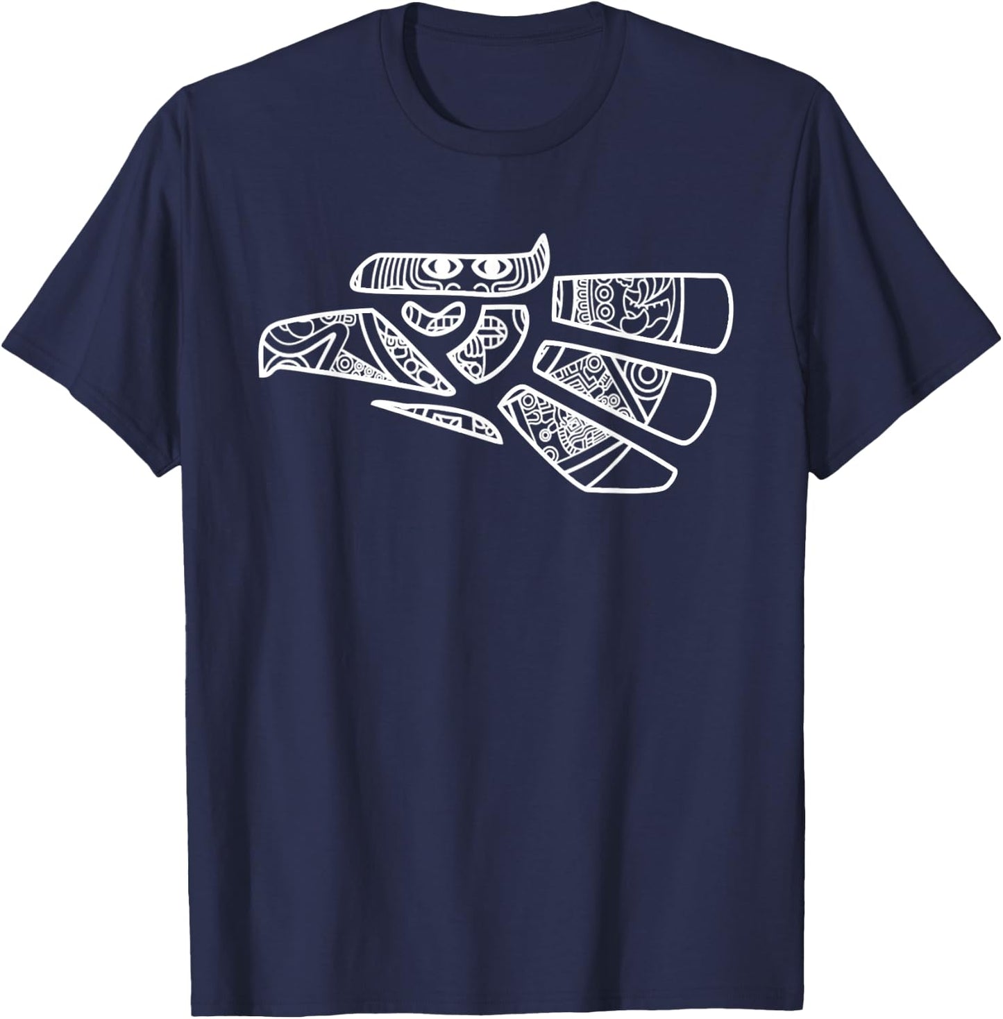 Hecho En Mexico Aztec Calendar Mexican Eagle T-Shirt - T-Shirt | Navy
