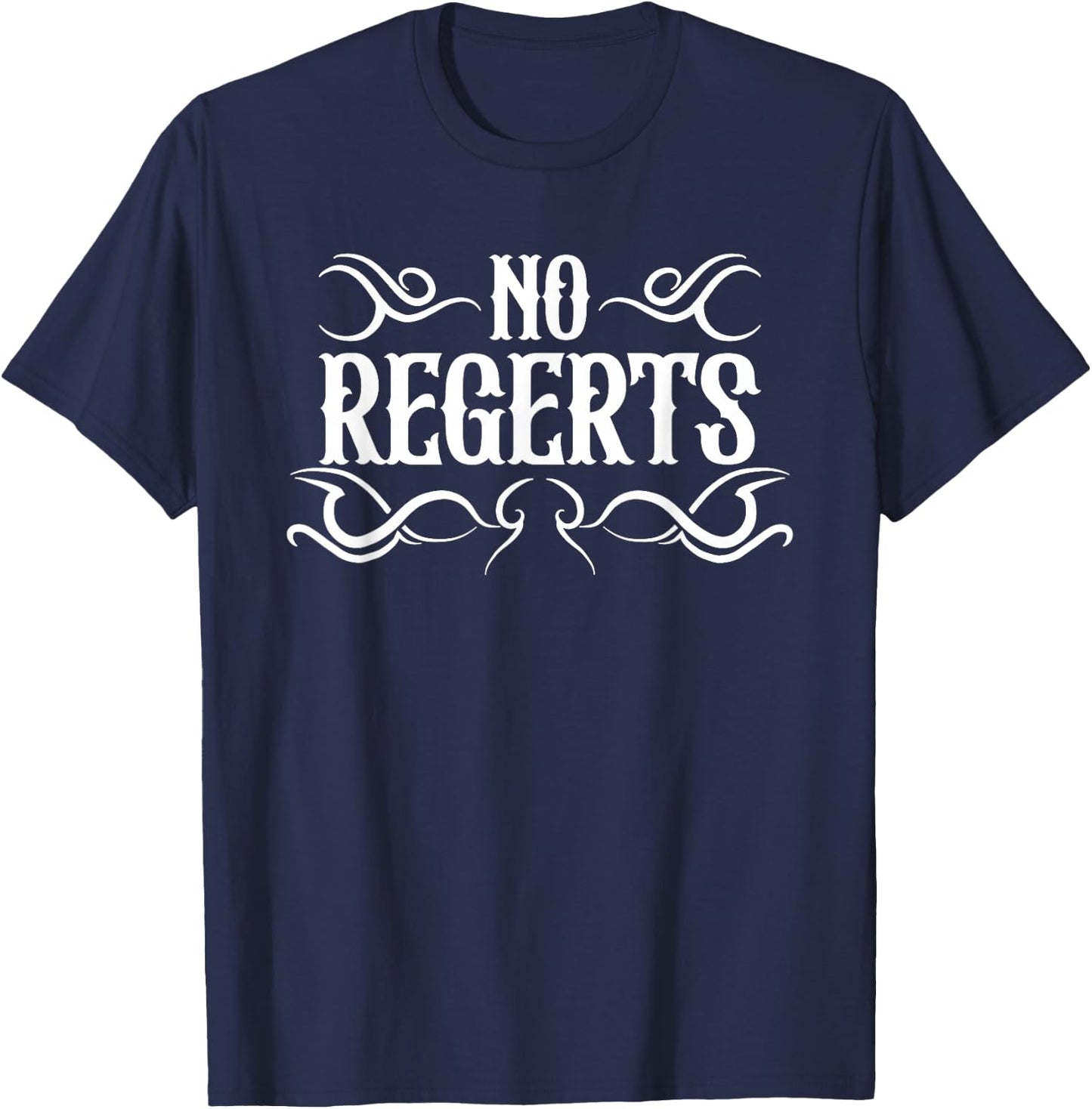 No Regerts Misspelling Tattoo For Tats Artist Grammar Police T-Shirt - T-Shirt | Navy