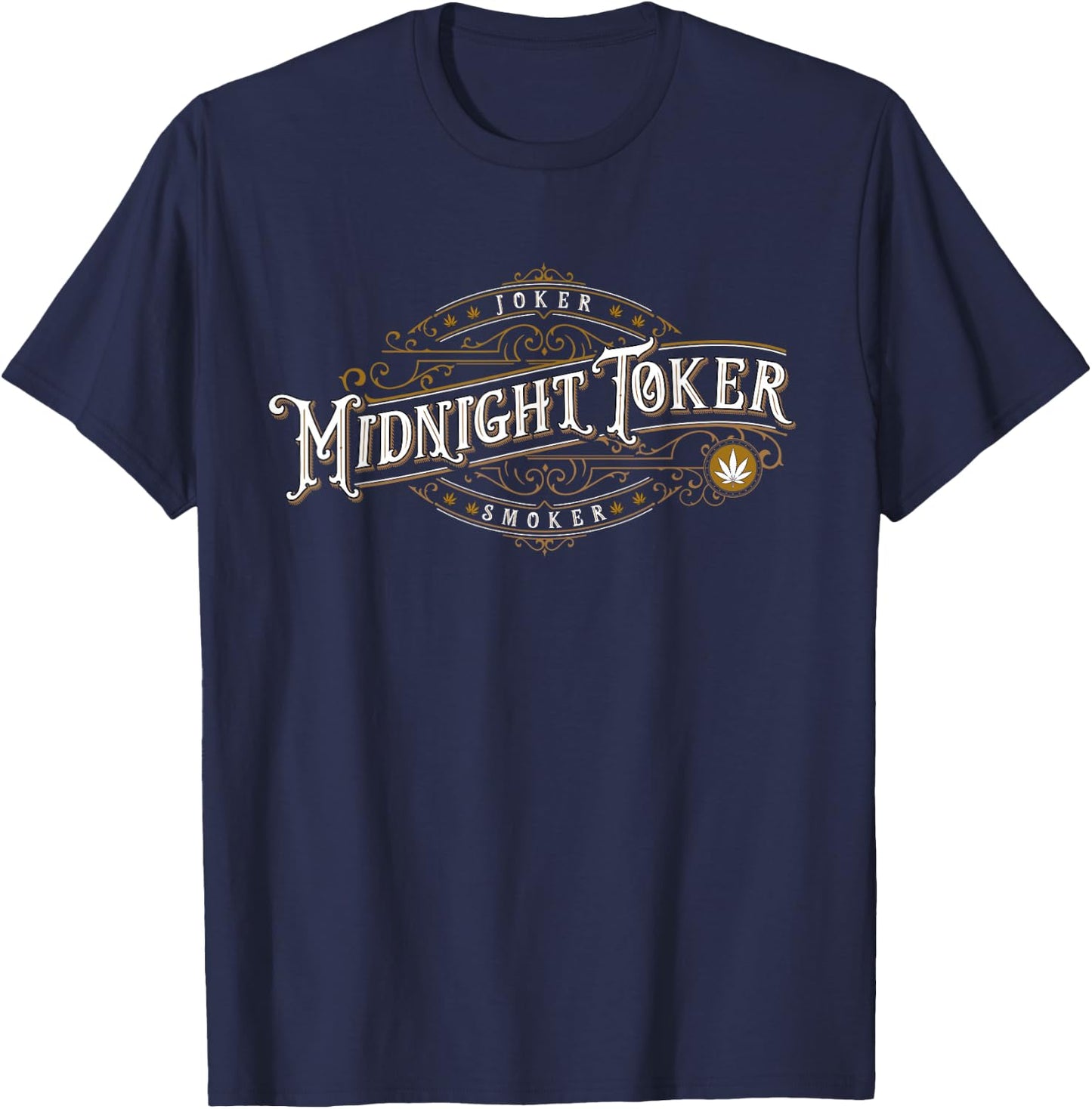 Joker Smoker Midnight Toker Vintage 420 T-Shirt - T-Shirt | Navy