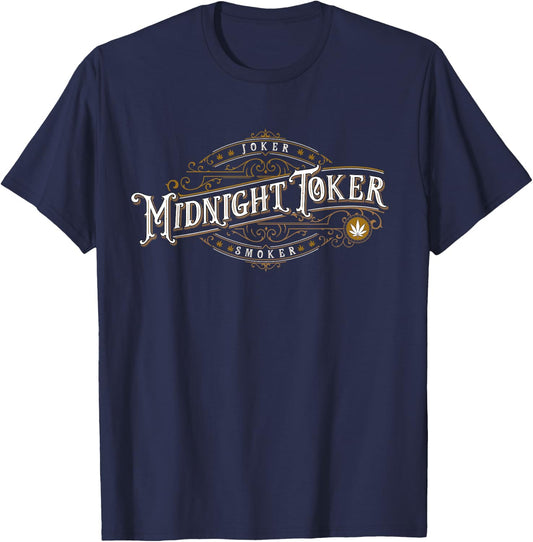 Joker Smoker Midnight Toker Vintage 420 T-Shirt - T-Shirt | Navy