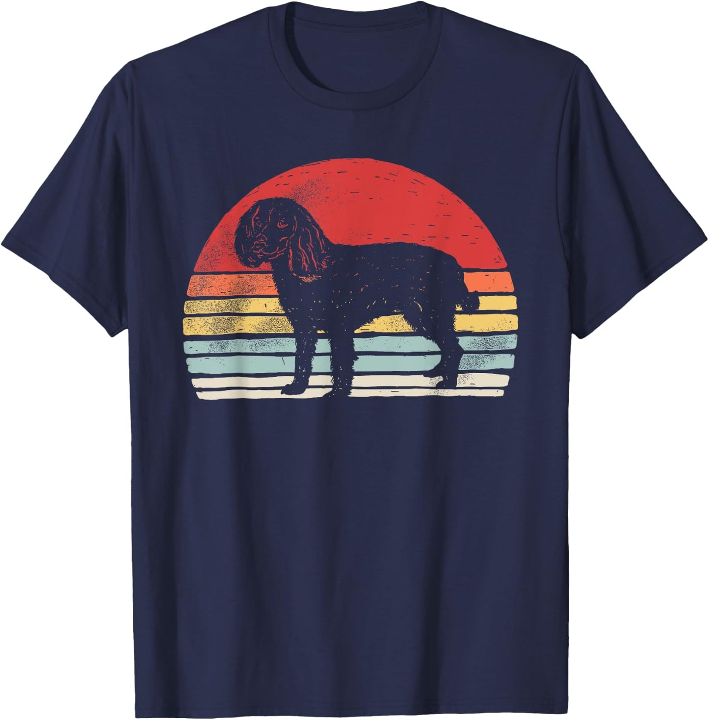 Vintage Retro Boykin Spaniel Dog Breed T-Shirt - T-Shirt | Navy