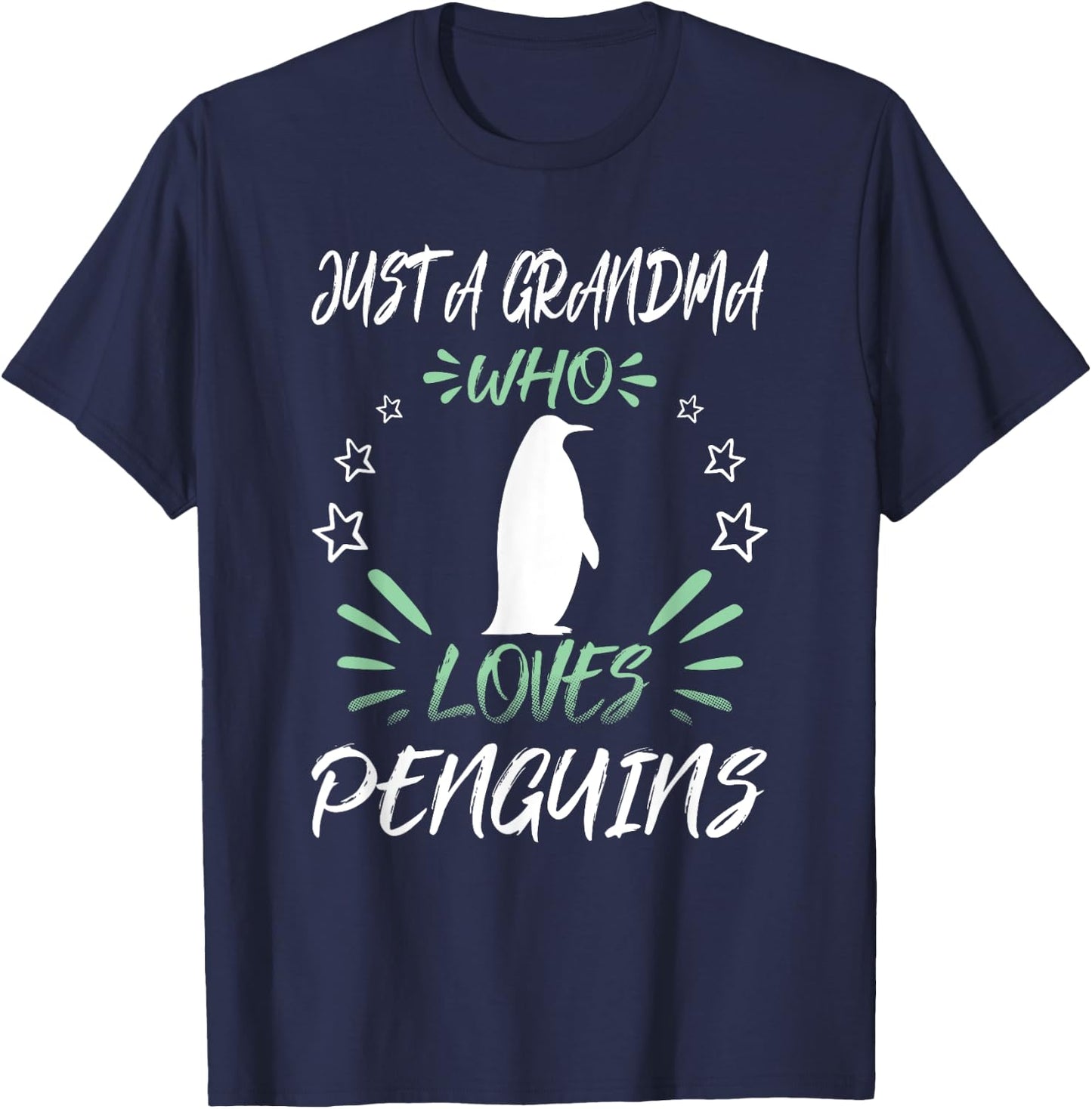Just A Grandma Who Loves Penguins T-Shirt - T-Shirt | Navy