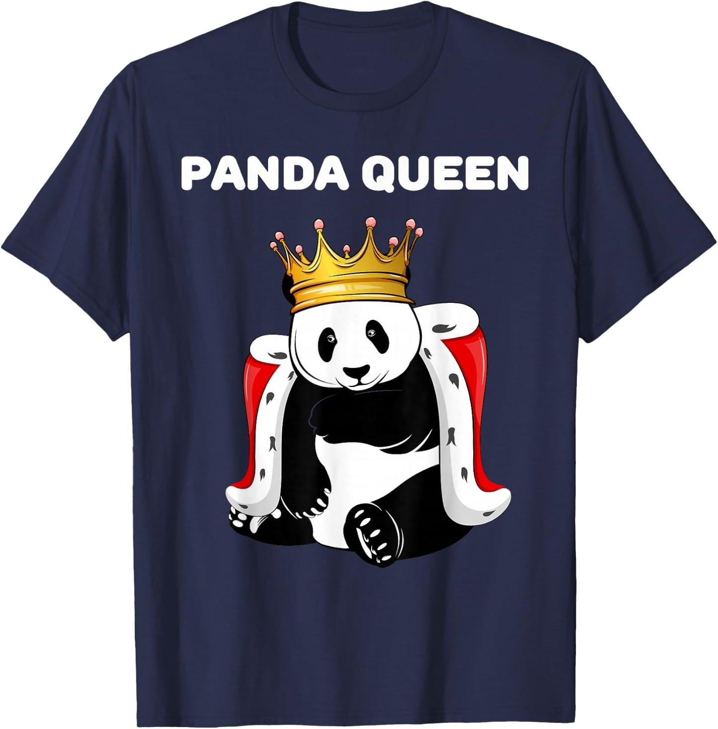 Panda Queen | Panda Design | Girls Panda T-Shirt - T-Shirt | Navy