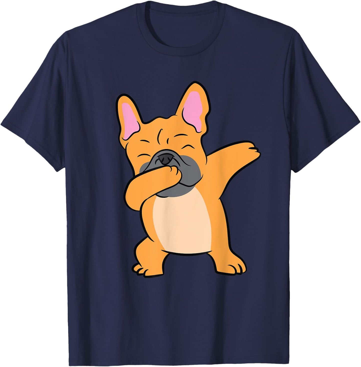 Dabbing French Bulldog Dancing Puppy Dabbing Bulldog Men Women Kids T-Shirt - T-Shirt | Navy