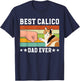 Best Calico Cat Dad Ever Calico Cat Owner Calico Cat Lover Girls Kids T-Shirt - T-Shirt | Navy