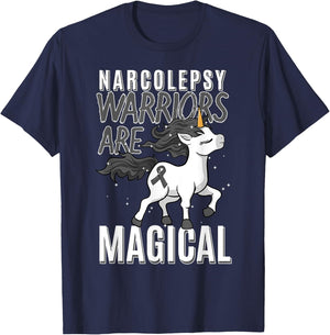 Narcolepsy Warrior Narcoleptic Unicorn Neurological Gift T-Shirt - T-Shirt | Navy