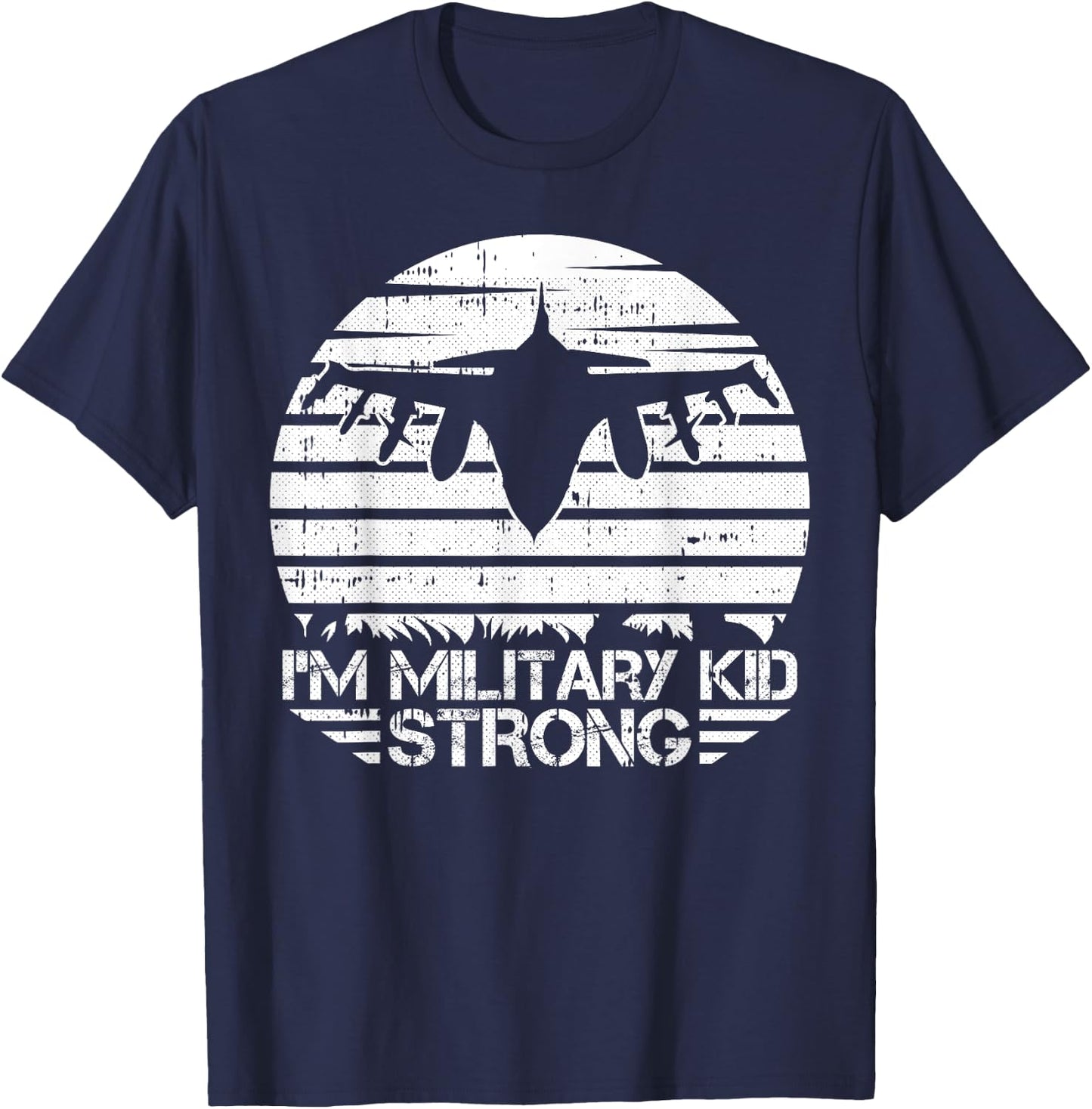 I Am Military Kid Strong Month Of The Military Child Army T-Shirt - T-Shirt | Navy