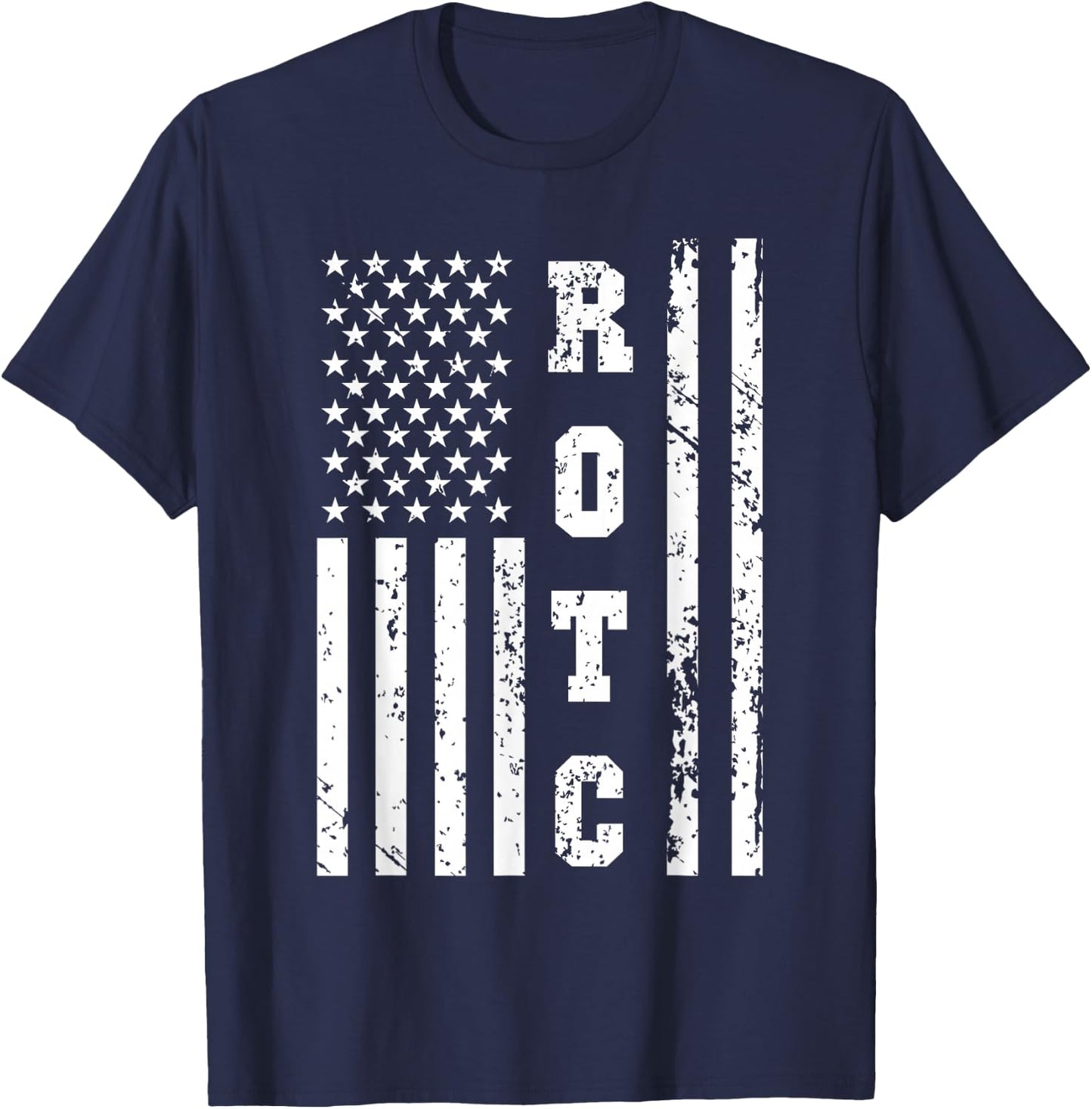 ROTC United States ROT Corps w US Flag T-Shirt - T-Shirt | Navy