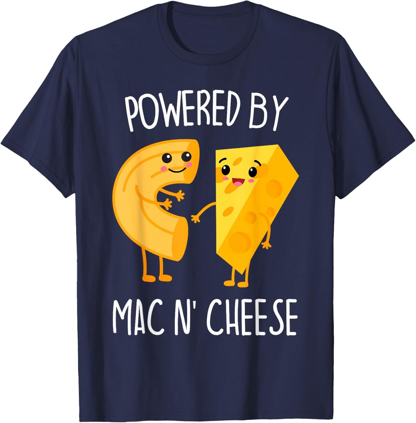 Powered by Mac n Cheese T-Shirt - T-Shirt | Navy