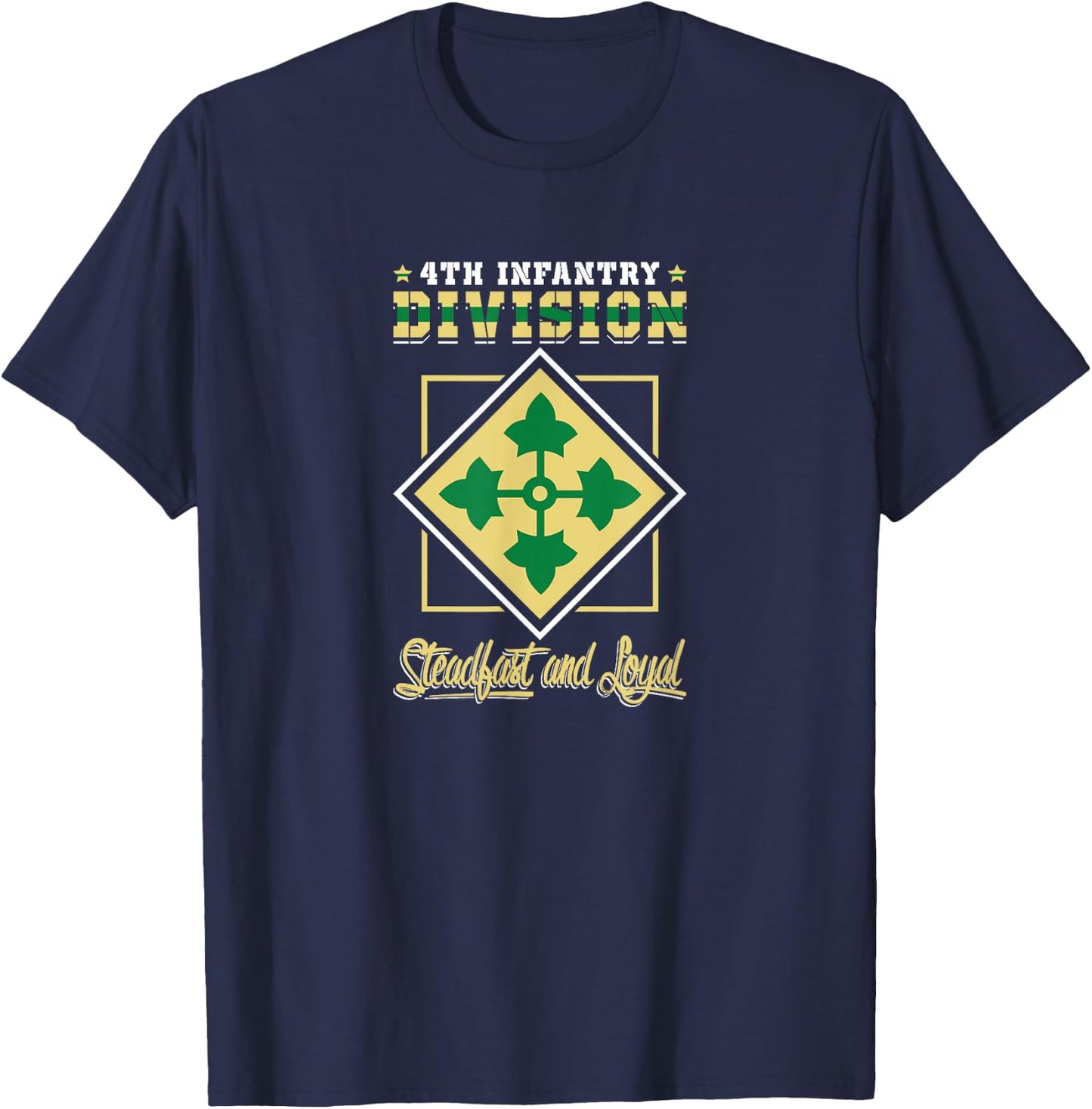 4th Infantry Division Shirt Fourth ID T-Shirt - T-Shirt | Navy