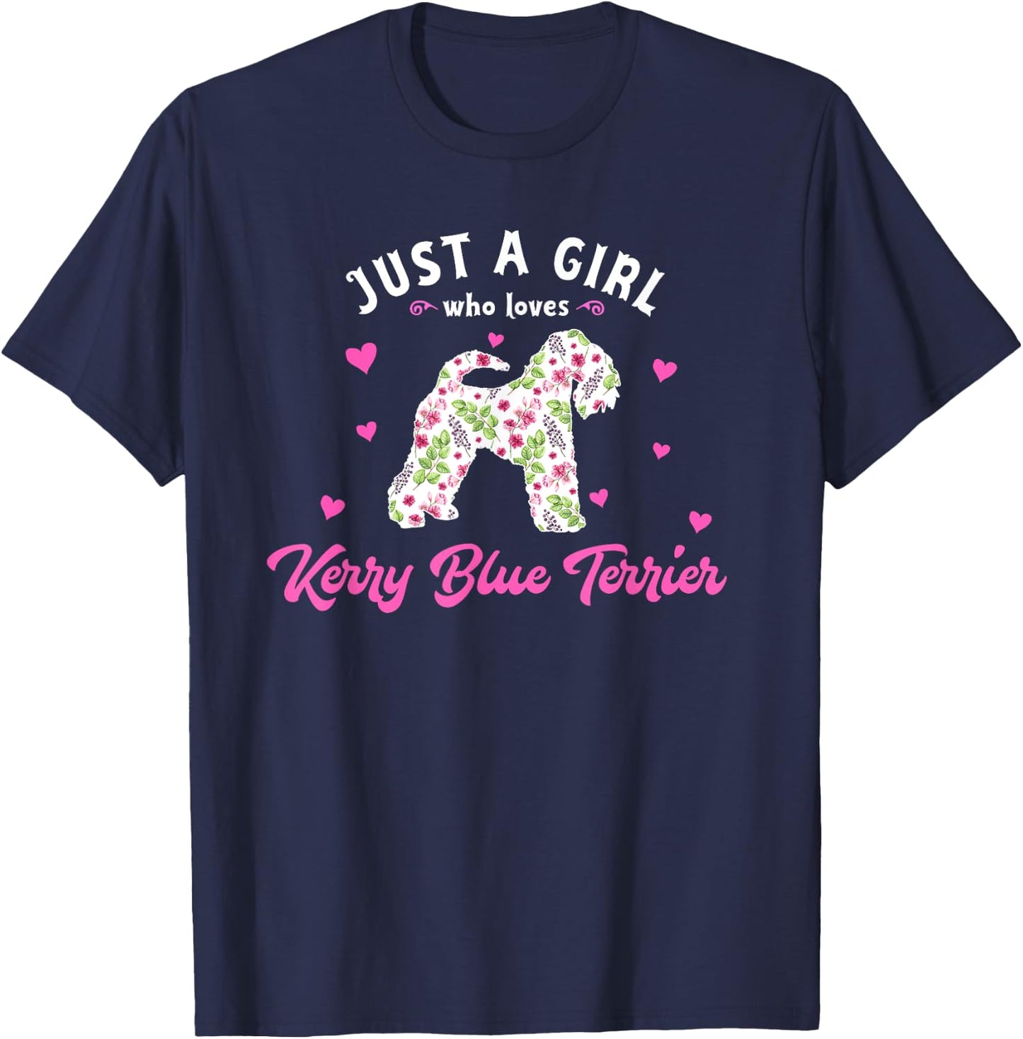 Just a Girl who Loves Kerry Blue Terrier T-Shirt - T-Shirt | Navy