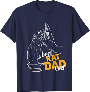 Rat Gifts For Rat Lovers Dad Gifts Best Rat Dad Ever T-Shirt - T-Shirt | Navy