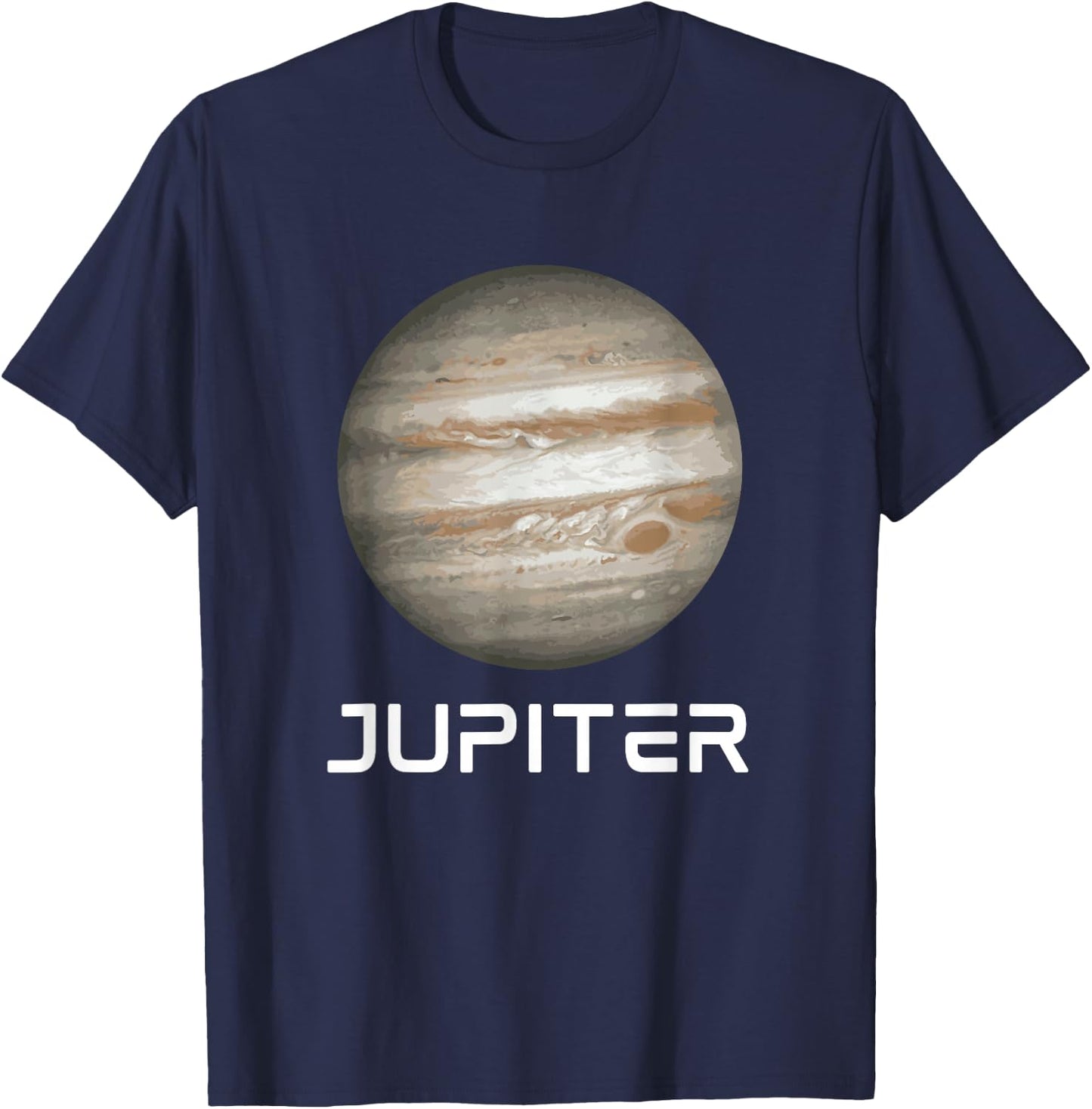 Solar System Planet Jupiter Outer Space T-Shirt - T-Shirt | Navy