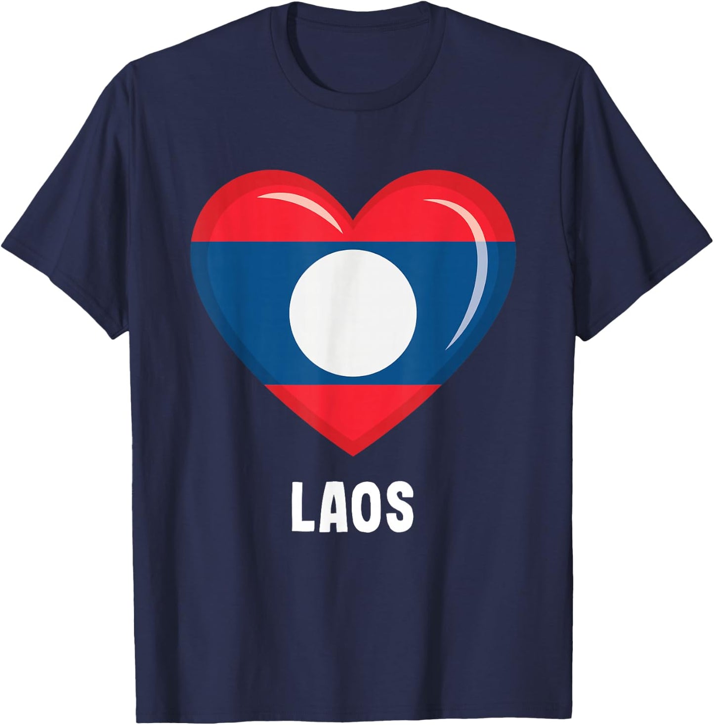 Lao Flag Shirt | Lao T-Shirt - T-Shirt | Navy