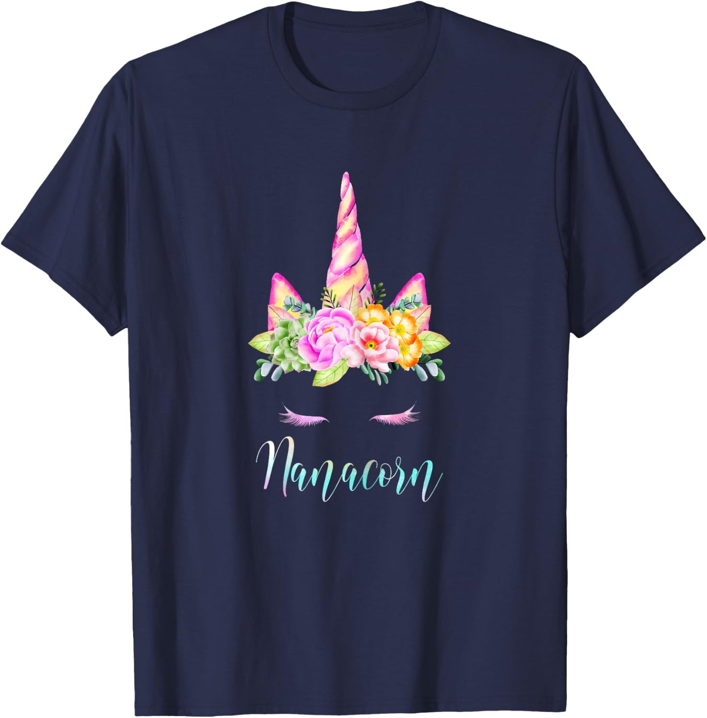 Funny Nanacorn Unicorn Costume Women Mom Mother's Day T-Shirt - T-Shirt | Navy