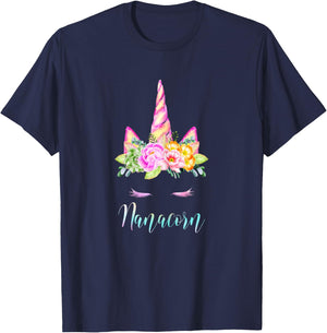 Funny Nanacorn Unicorn Costume Women Mom Mother's Day T-Shirt - T-Shirt | Navy