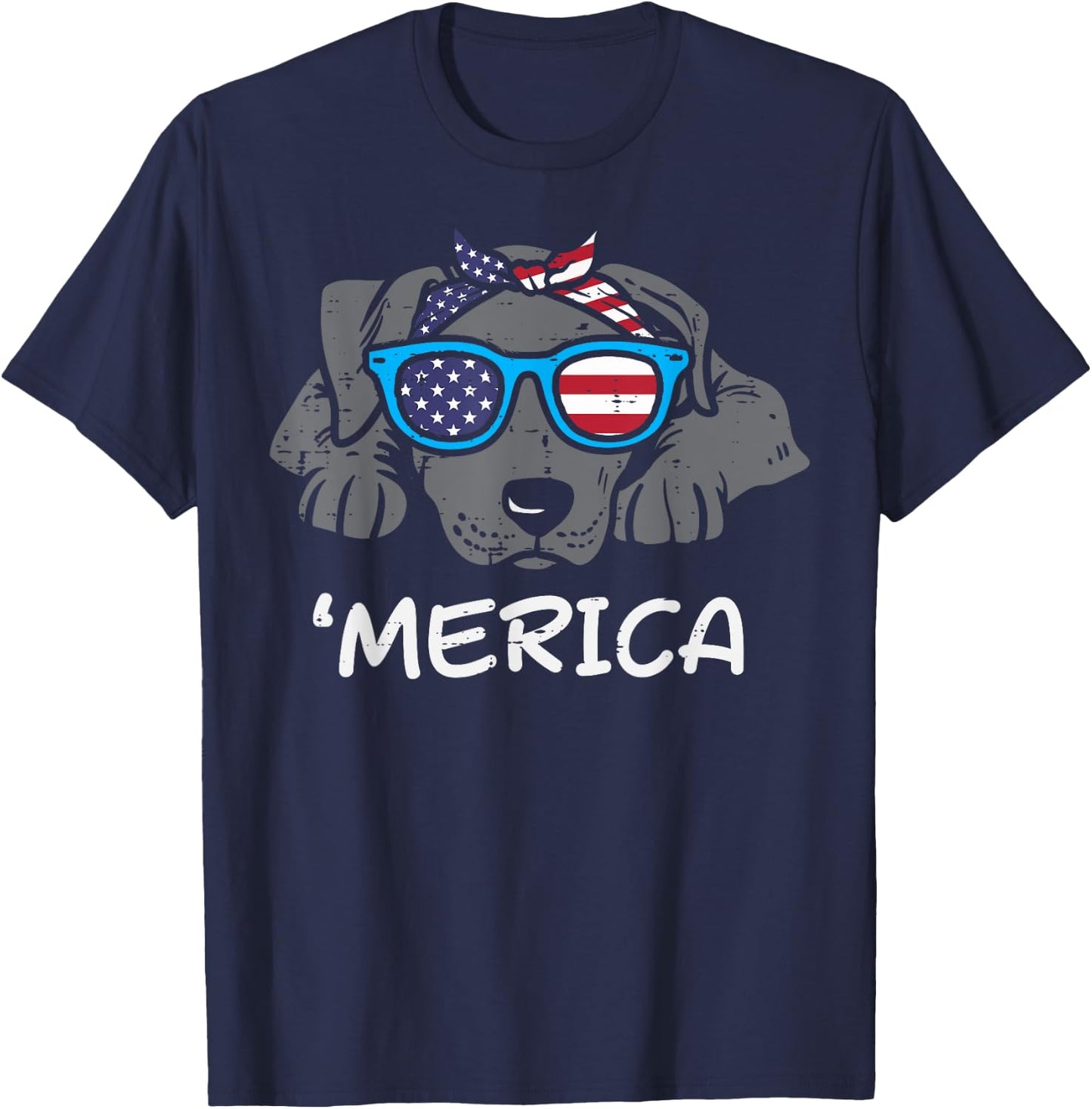 Merica Pitbull Pit American USA 4th Of July Fourth Dog Women T-Shirt - T-Shirt | Navy