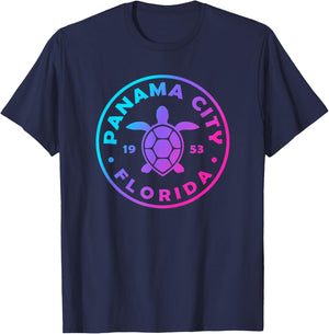Panama City Florida Sea Turtle Tie Dye Beach Vacation Kids T-Shirt - T-Shirt | Navy