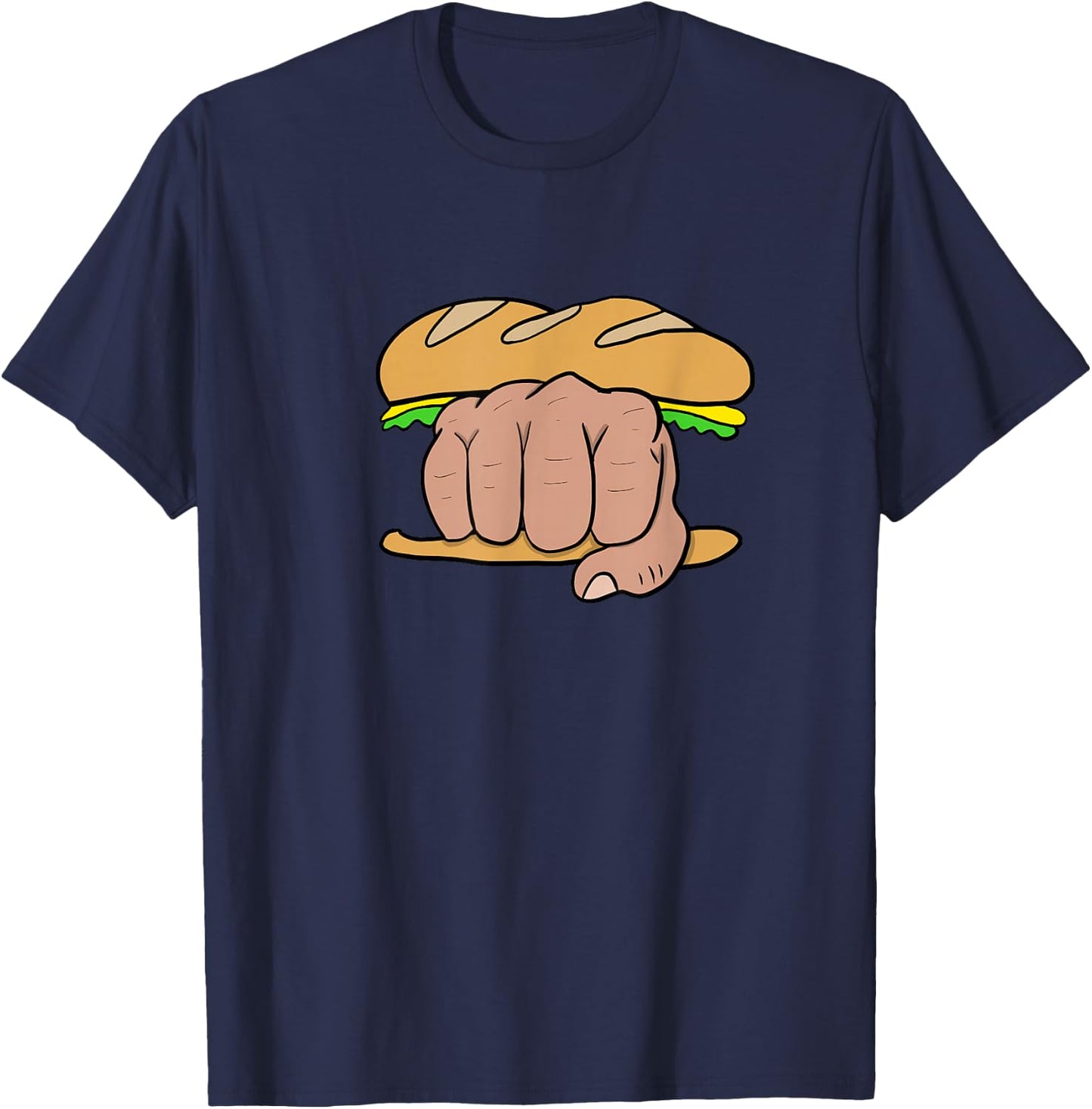 Knuckle Sandwich Funny Gift Chef Fighter T-Shirt - T-Shirt | Navy