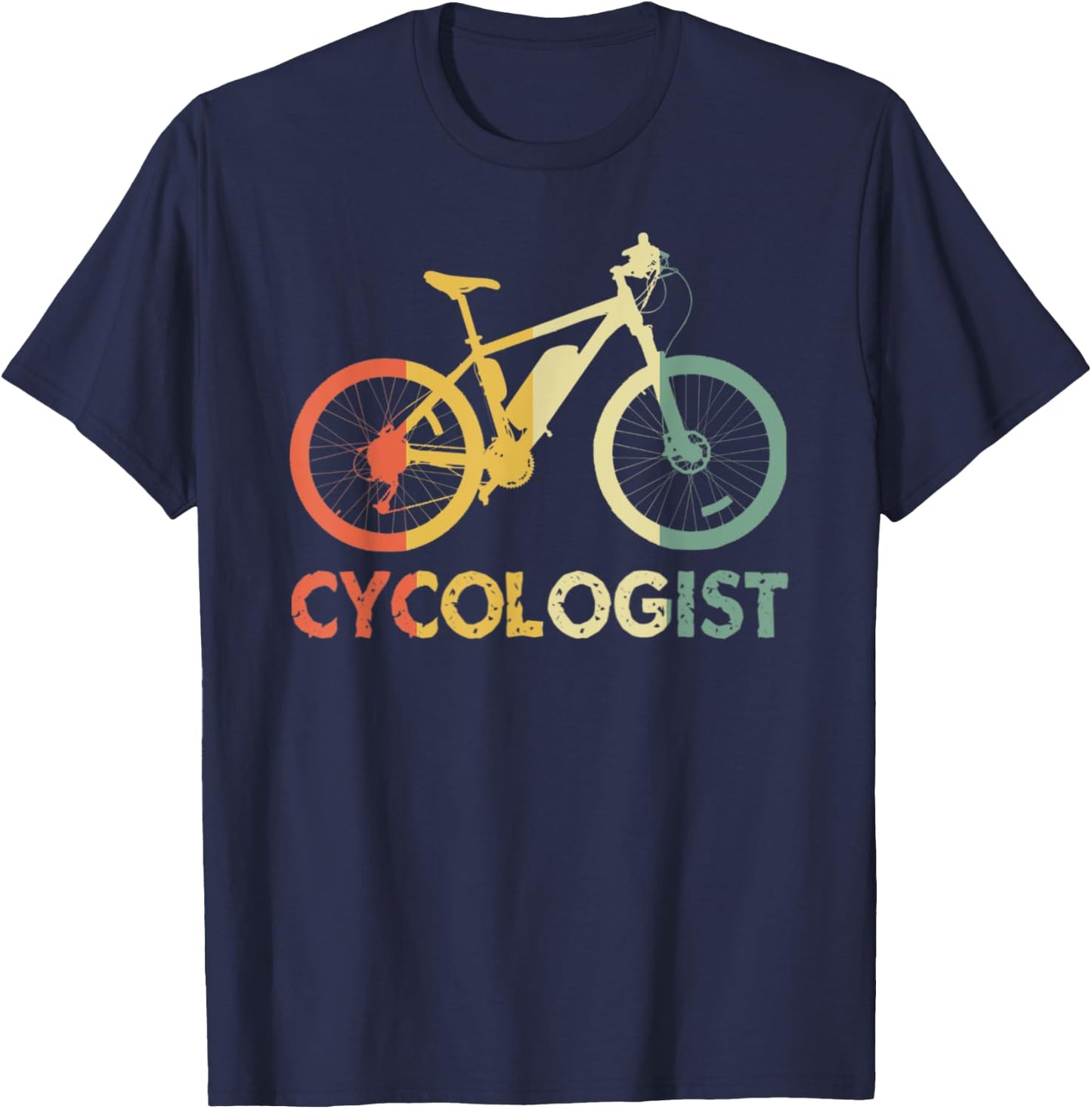 Cycologist Cycling Bicycle Cyclist Road Bike Cycology Gifts T-Shirt - T-Shirt | Navy
