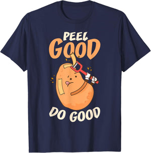 Funny Potato Peeler Hand T-Shirt - T-Shirt | Navy