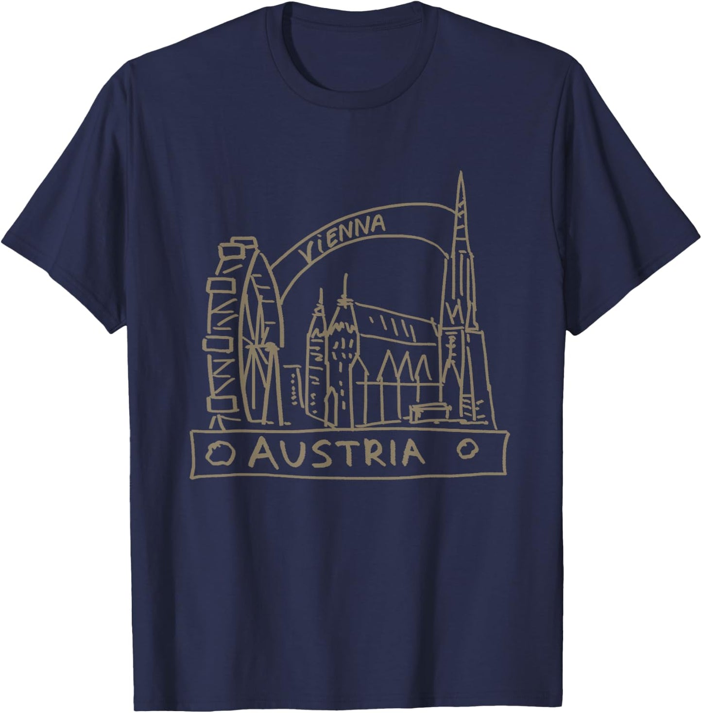 Vienna Austria T-Shirt - T-Shirt | Navy