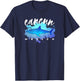 Cancun Mexico Beach Dive Spring Break Vacation Shark Graphic T-Shirt - T-Shirt | Navy