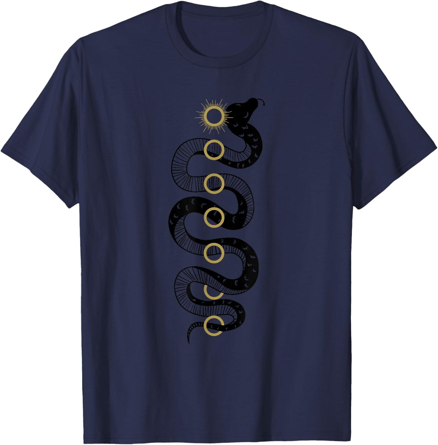 Chakra Snake Sun Vintage Kundalini Hinduism Yoga Lover Gift T-Shirt - T-Shirt | Navy