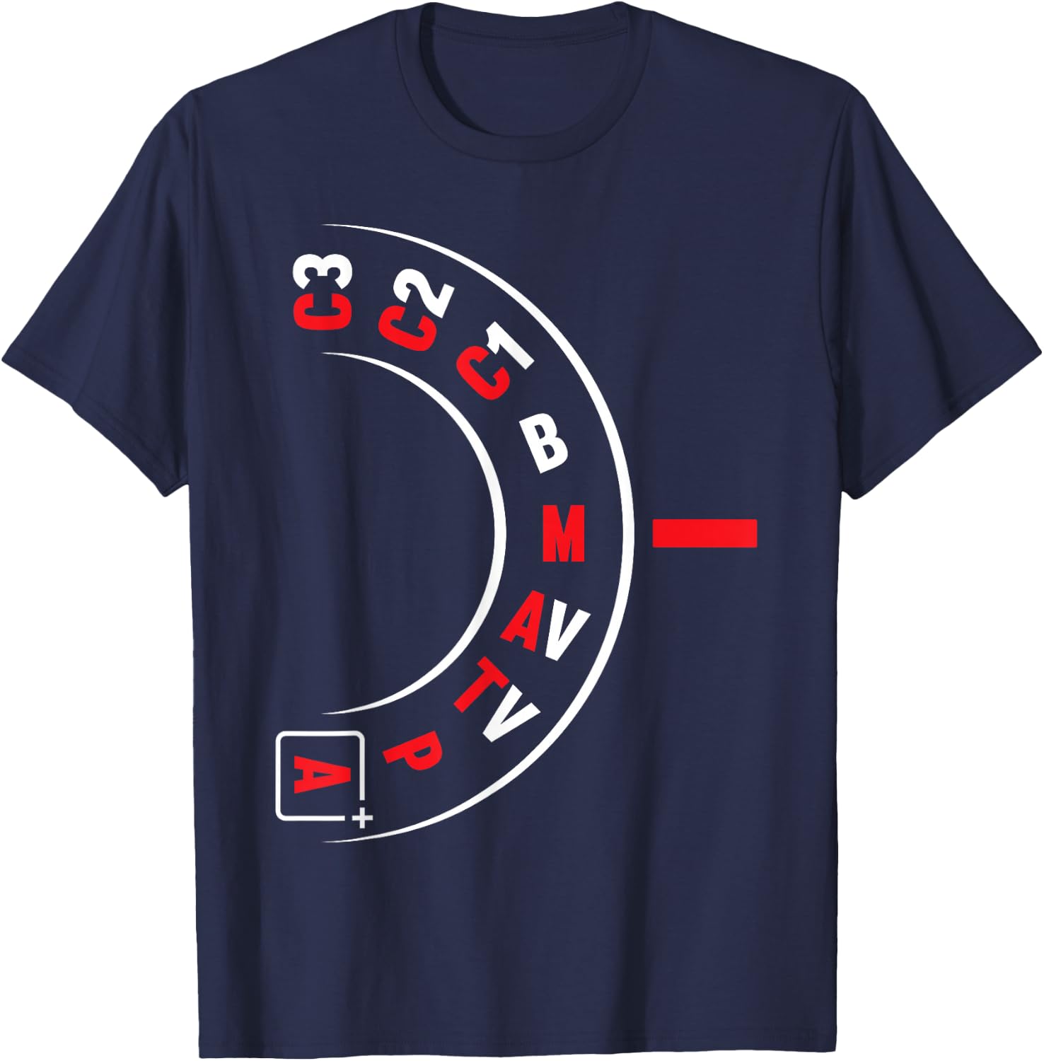 Funny Photographer Camera Lens Photography Photo Gift T-Shirt - T-Shirt | Navy