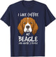 I Like Coffee My Beagle And Maybe 3 People Beagle Dog Coffee T-Shirt - T-Shirt | Navy