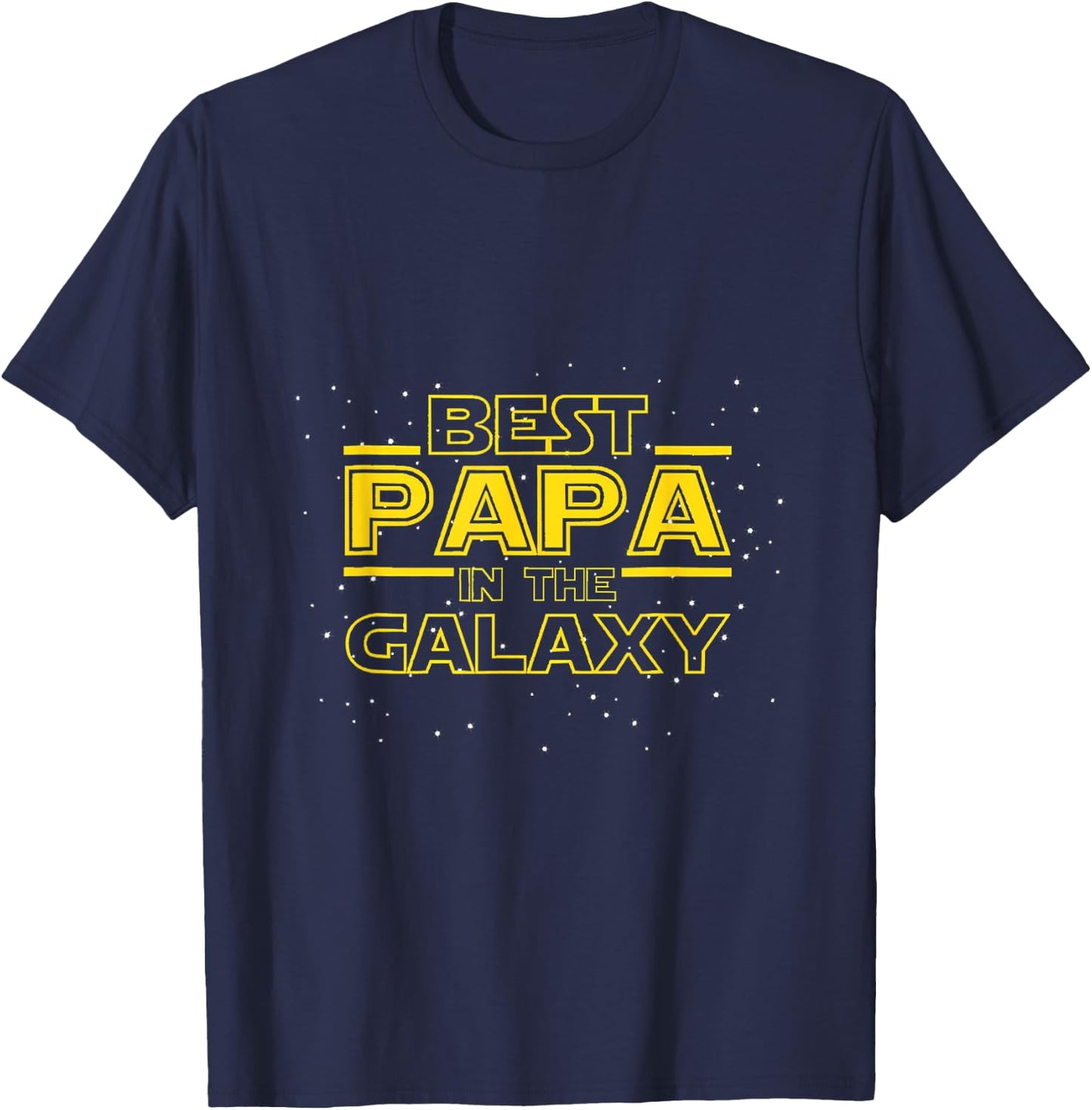Grandpa Shirt Gift Papa, Best Papa in the Galaxy T-Shirt - T-Shirt | Navy