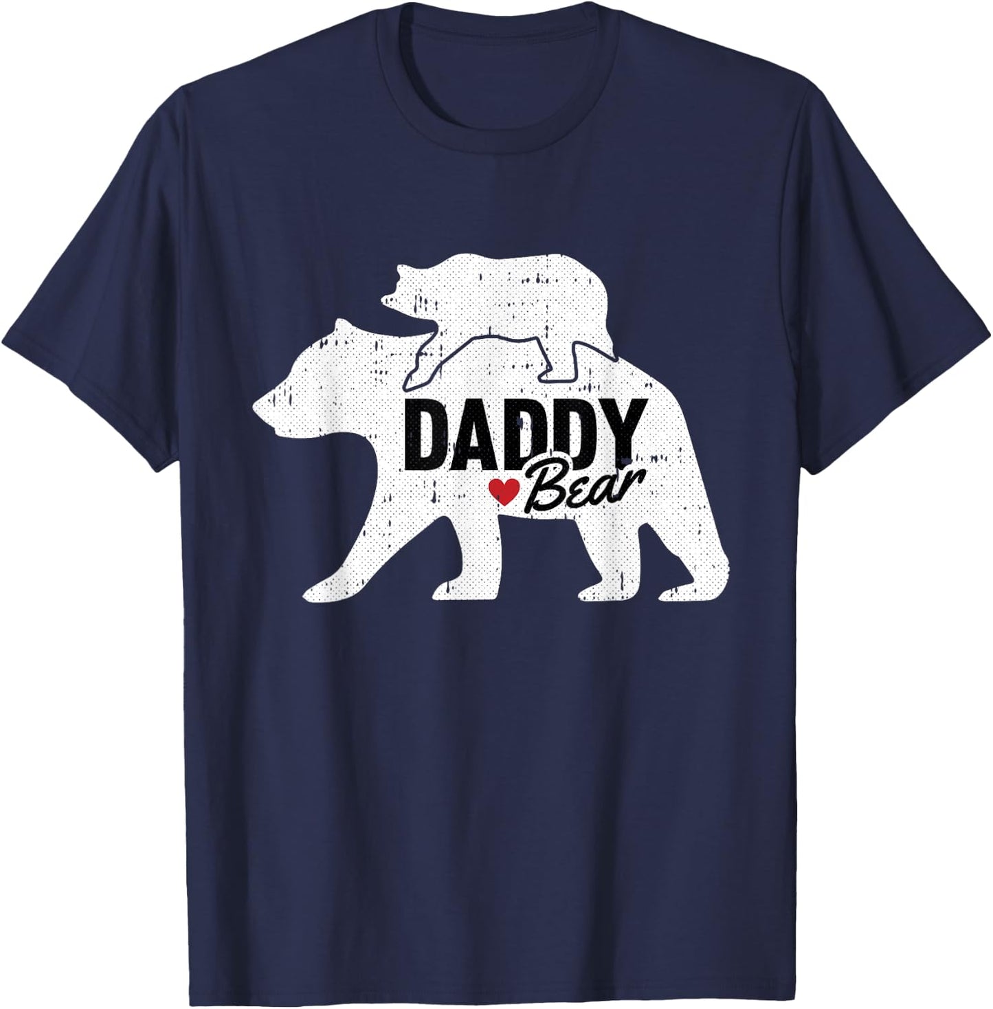 Daddy Bear Fathers Day Cute Baby Cub Papa Dad-a Pops T-Shirt - T-Shirt | Navy