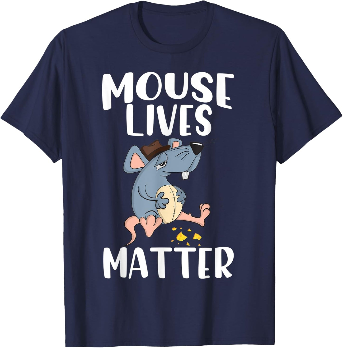 Funny shirt Mice Design Mouse Lives Matter T-Shirt - T-Shirt | Navy