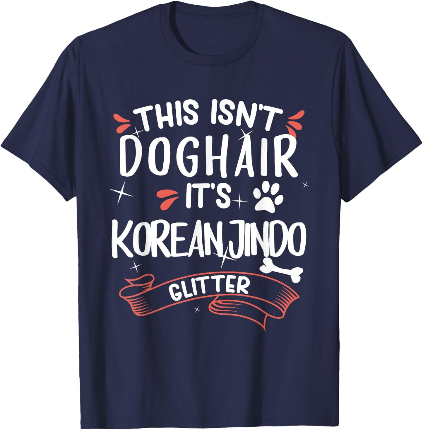Korean Jindo Shirt Men Women Dog Mom Dog Lover T-Shirt - T-Shirt | Navy
