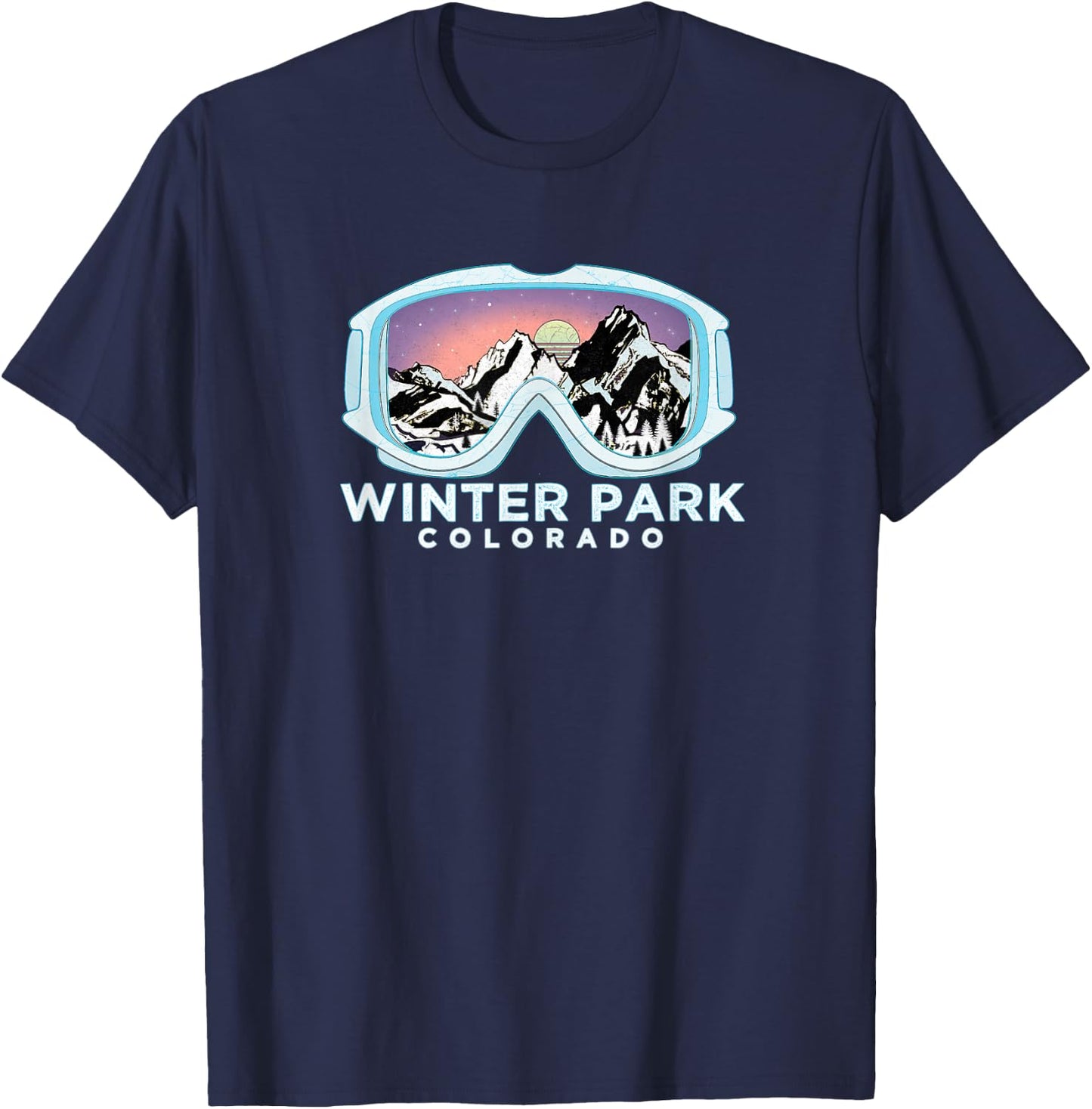 Winter Park Ski Design / Winter Park, CO Skiing Snow Gift T-Shirt - T-Shirt | Navy