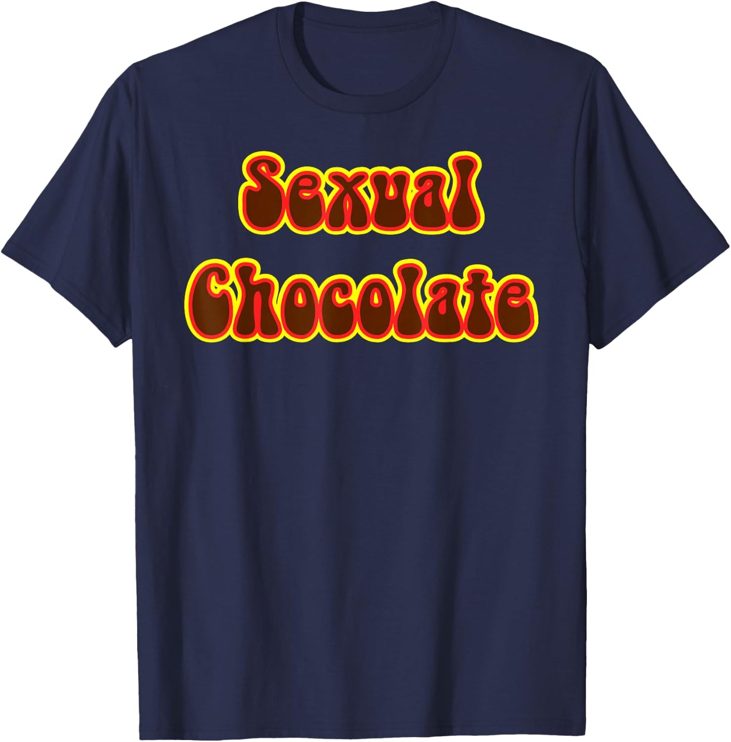 Funny 80s Retro Sexual Chocolate 70s Disco T-Shirt - T-Shirt | Navy