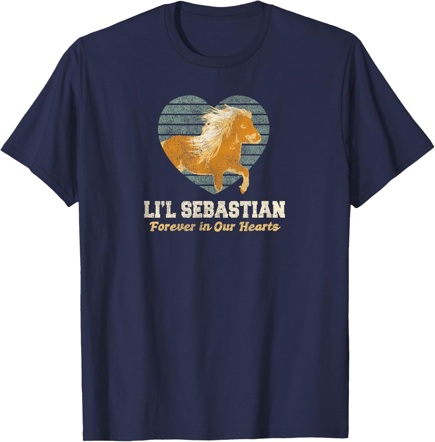 Li'l Sebastian Forever in Our Hearts Little Horse Pony Fan T-Shirt - T-Shirt | Navy