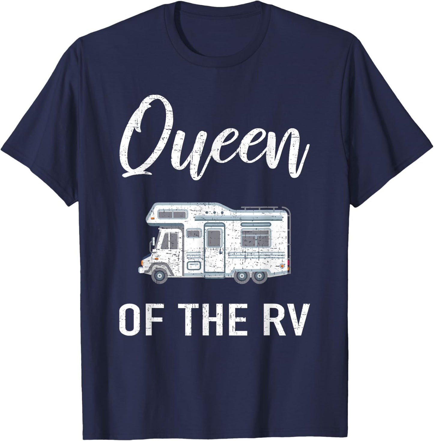Queen of the RV Camping T-Shirt - T-Shirt | Navy