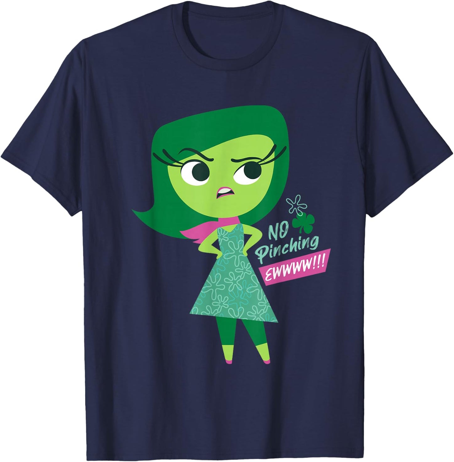 Disney & Pixar’s Inside Out Ew No Pinching St. Patrick’s Day T-Shirt - T-Shirt | Navy