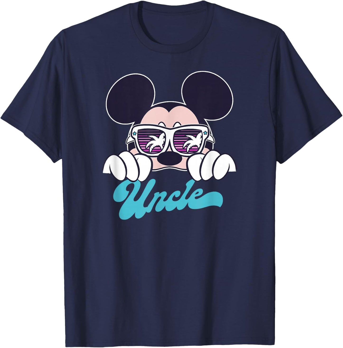 Disney Mickey and Friends Mickey Summer Vibes Uncle Logo T-Shirt - T-Shirt | Navy